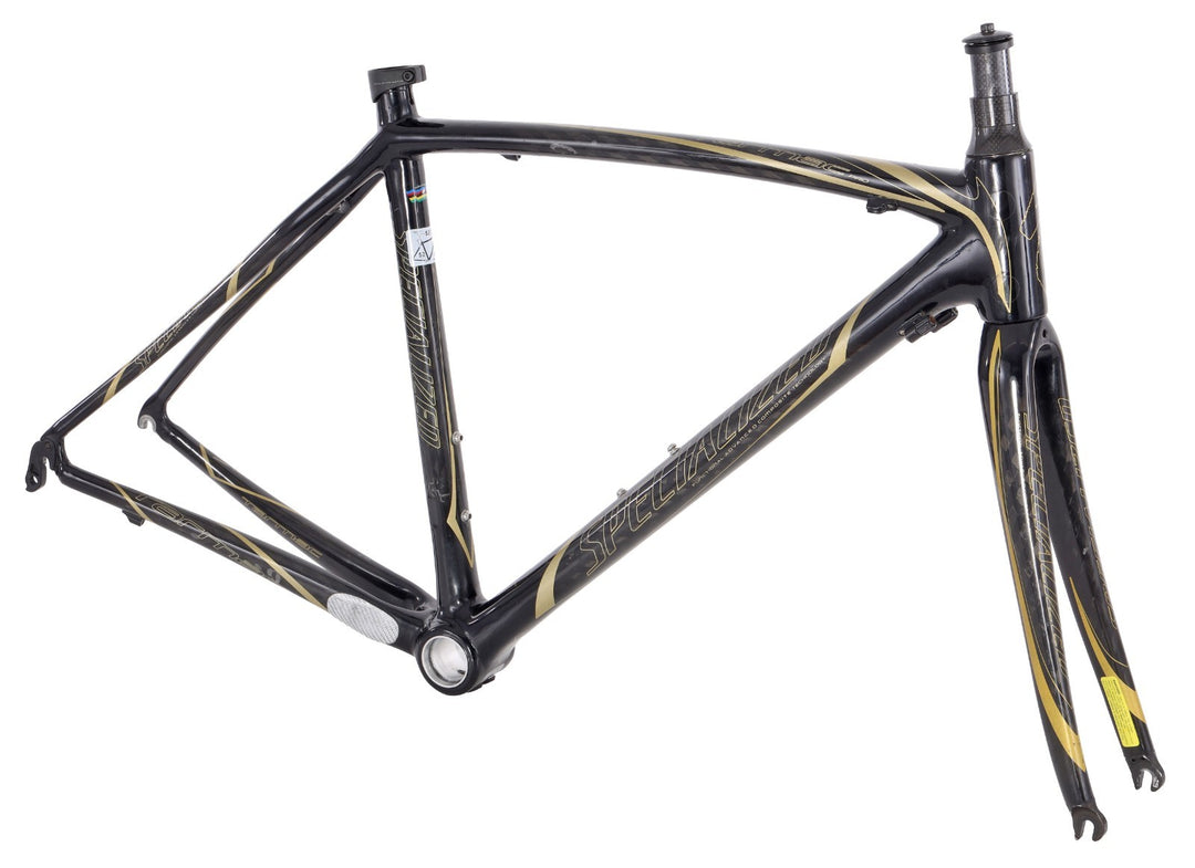 Specialized Tarmac Pro Carbon Road Bike Frameset 52cm Raw Gold 700c QR Rim 2008
