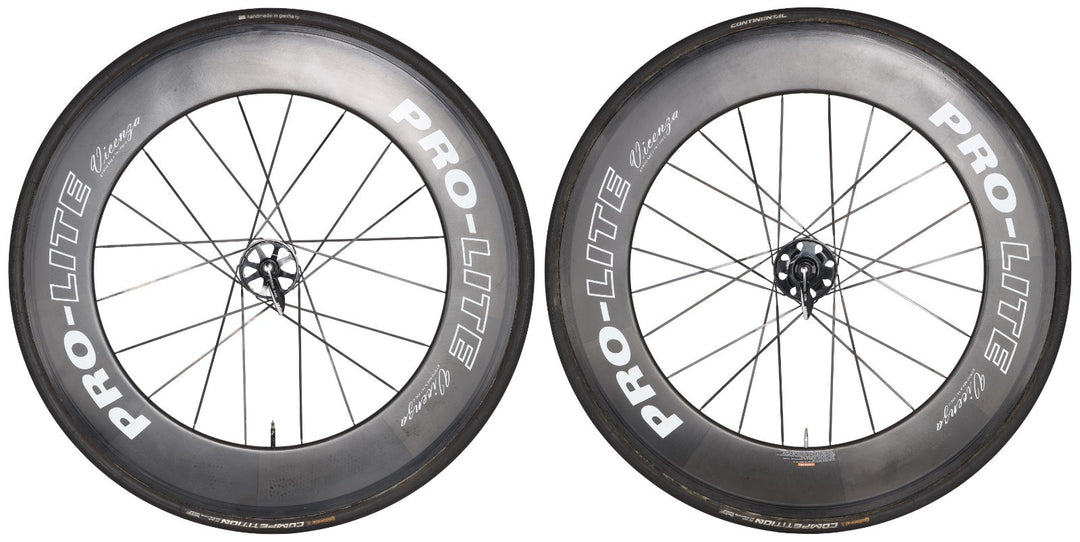 Pro-Lite Vicenza Carbon Tubular Road Bike Wheelset 700c 11 Spd QR Rim w/ Tires