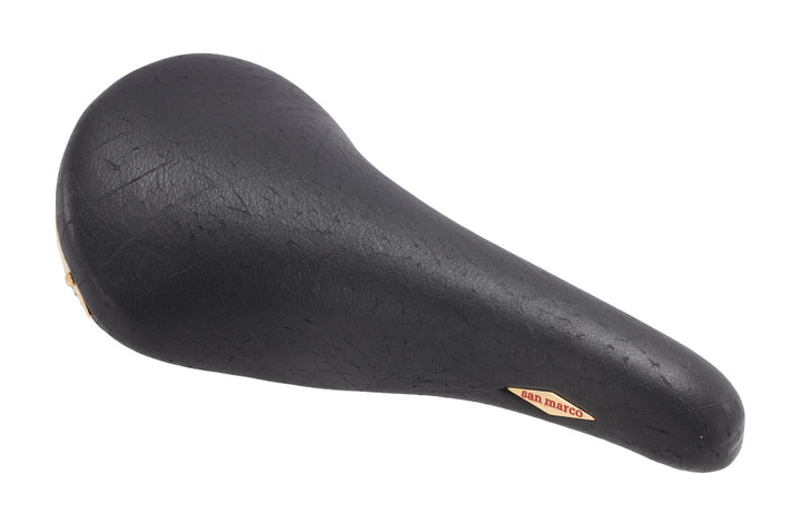 Selle San Marco Rolls Classic Bike Saddle 145mm BLACK 7x 7mm Steel Gold Vintage