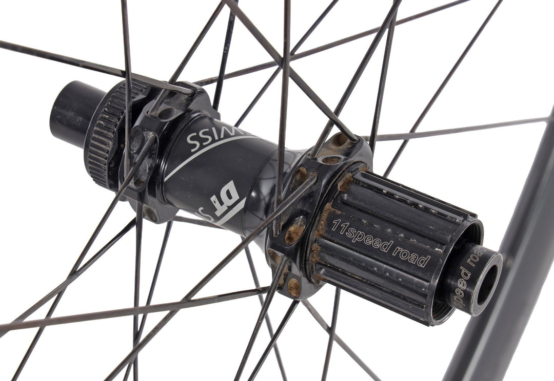 DT Swiss RC38C DB Spline Carbon Clincher 11s Road CL Disc Wheelset 700c 15mm TA