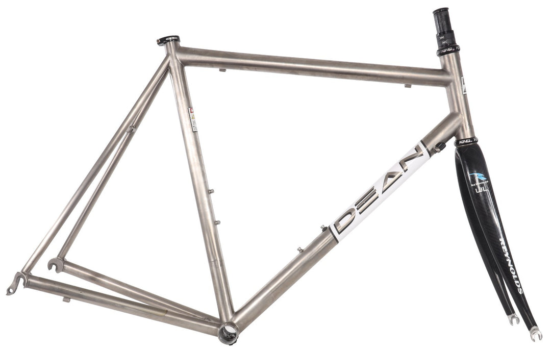 DEAN Bikes El Diente Titanium Road Frameset 56cm Carbon Fork QR Rim Brake USA