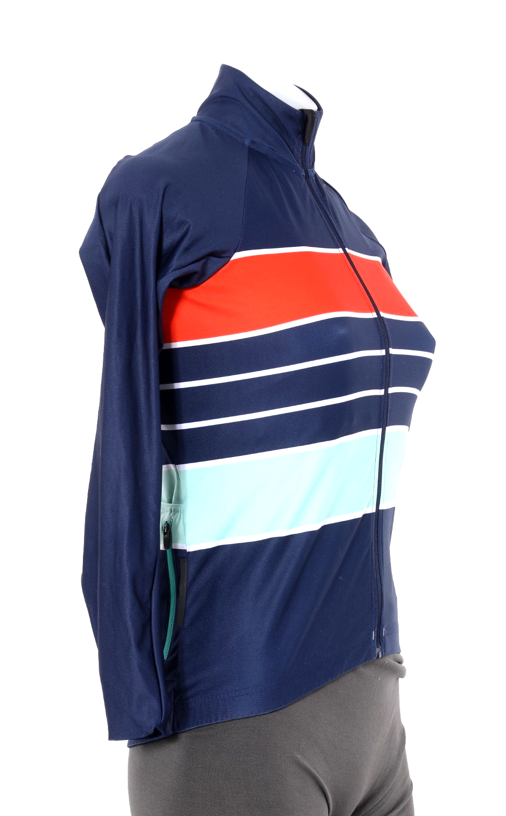 Velocio Breton SE Long Sleeve Cycling Jersey Women XS Blue Road Gravel MTB