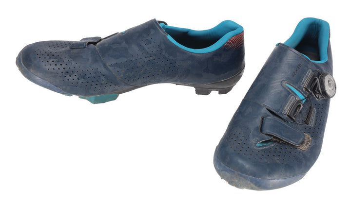 Shimano SH-RX800W Carbon Gravel Bike Shoes EU 40 US Women 7.8 Blue 2-Bolt RX8