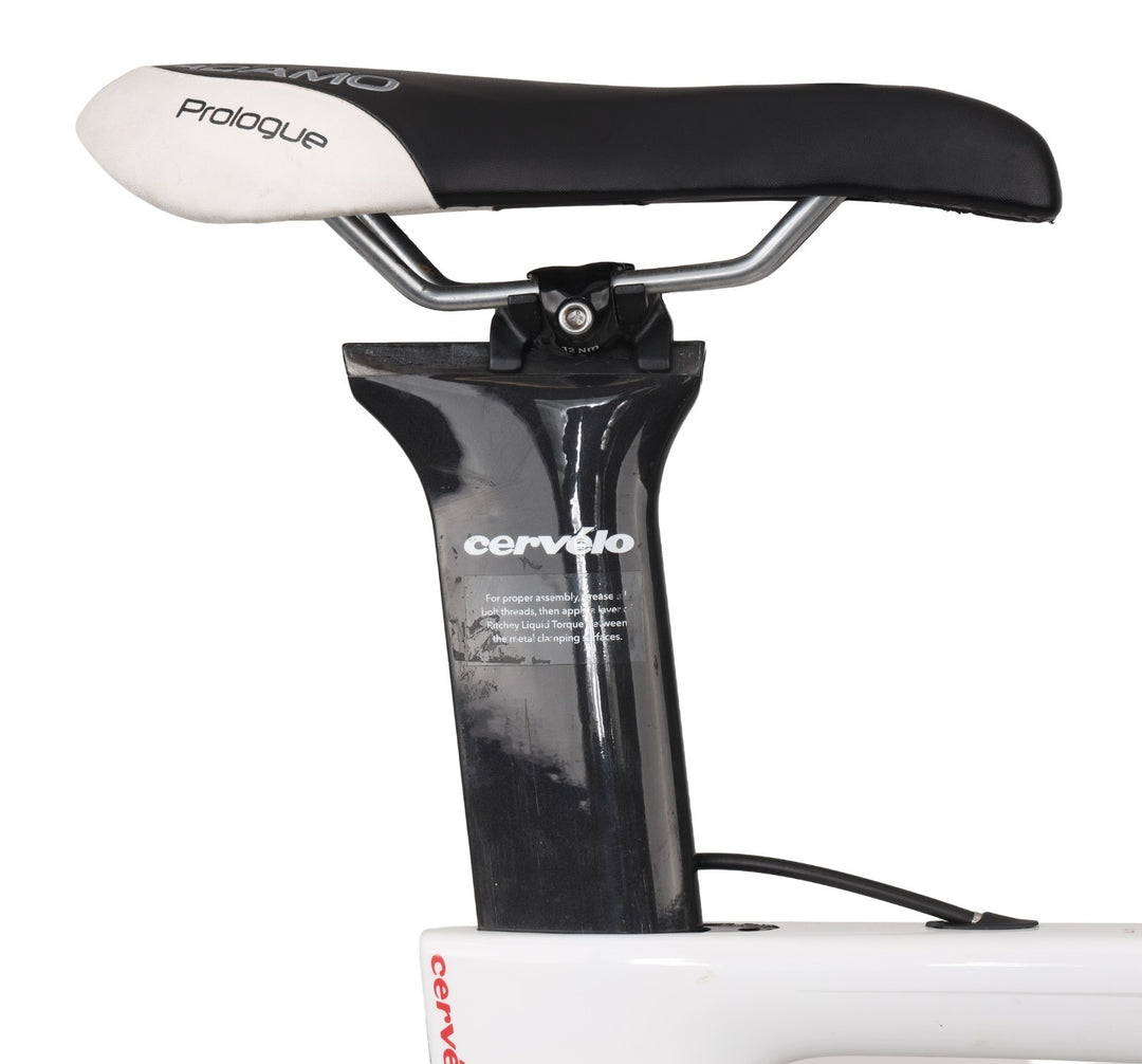 Cervelo P2 Carbon Triathlon Bike 58cm WHITE 2x 11s Power Ultegra Di2 Rim QR 2017