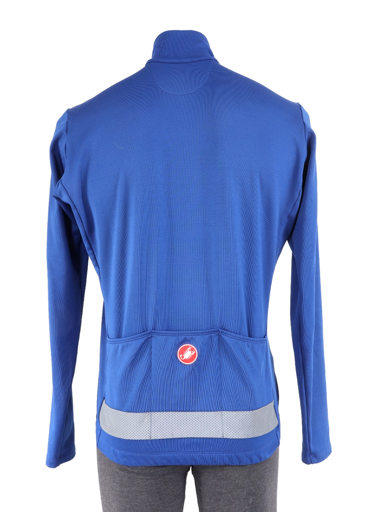 Castelli Puro 3 Men Thermal Long Sleeve Cycling Jersey XL Blue Road Bike Winter