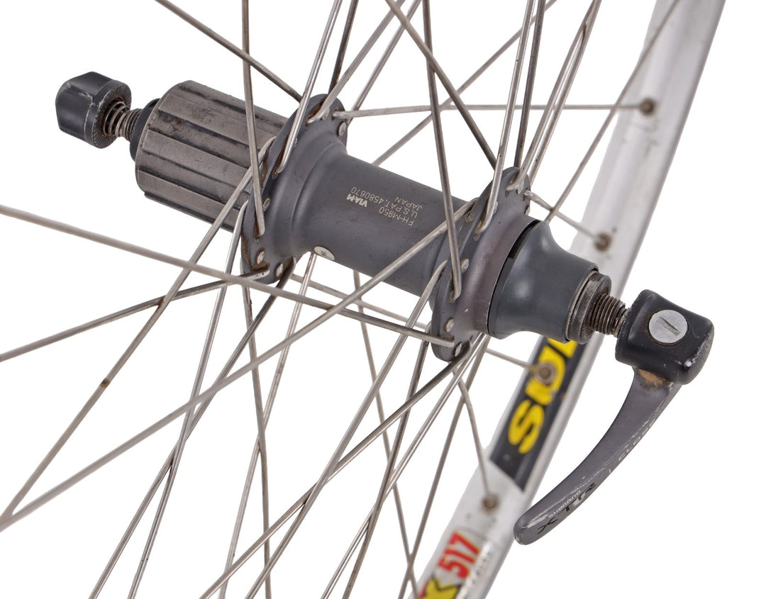 Mavic X517 26" XTR Alloy 8/9s Clincher Mtn Bike Wheelset Titanium Shimano Rim QR