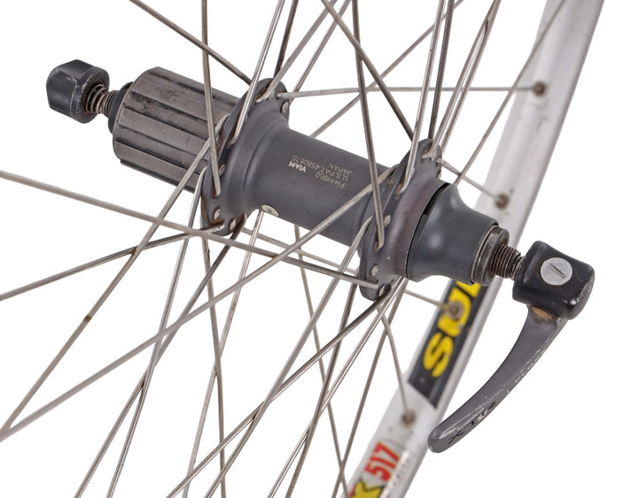Mavic X517 26" XTR Alloy 8/9s Clincher Mtn Bike Wheelset Titanium Shimano Rim QR