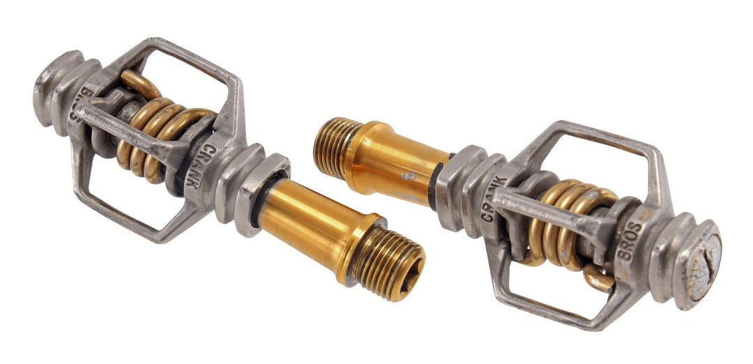 crankbrothers Eggbeater 4Ti Clipless Mountain Bike Pedals GOLD Gravel MTB 2 Bolt