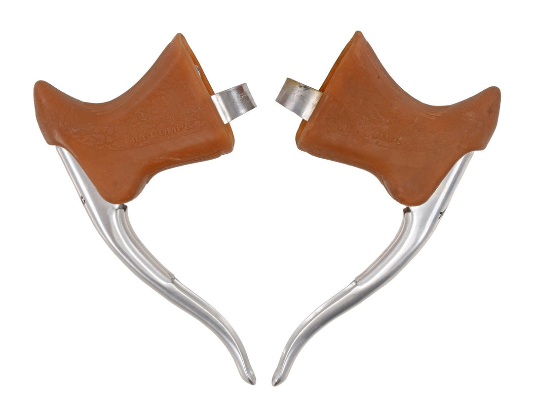 Dia-Compe Gran Compe Aero Road Bike Brake Lever SET Brown Vintage Cycling