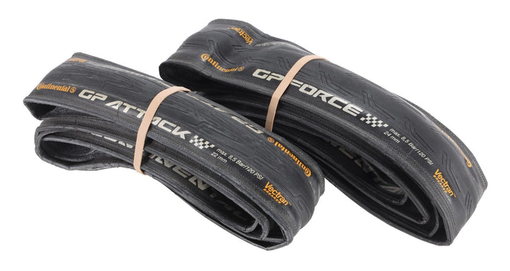 Continental Grand Prix Attack & Force Clincher Road Bike Tires PAIR 700 x 22/24c