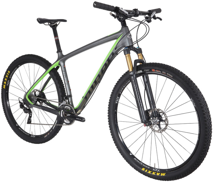 Niner Air 9 Carbon 29" Hardtail Mtn Bike 2x10s LG Grey/Green Fox Shimano XT 2016