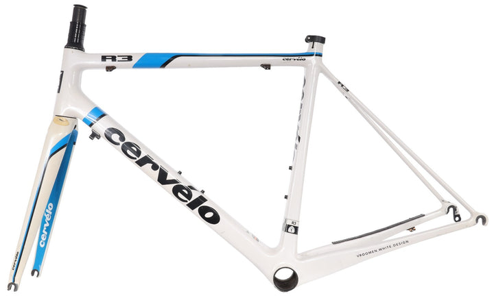 Cervelo R3 Carbon Road Bike Frameset 54cm White 700c Rim Brake QR Race Tri 2011