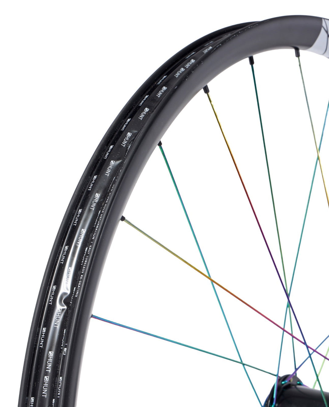 HUNT All Mountain H_IMPACT 29 Carbon Oil-Slick MTB FRONT Wheel 6B Disc 15x 110mm