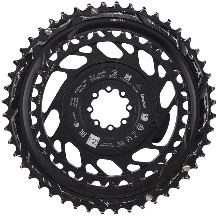SRAM Red AXS D1 2x 12 Speed Road Bike Power Meter Chainring Set 48/35T 8Bolt DM