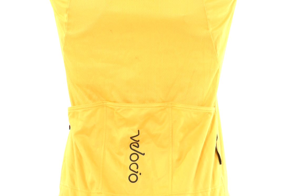 Velocio Wind Cycling Vest Women XS Yellow Road Bike Gravel Race Mountain