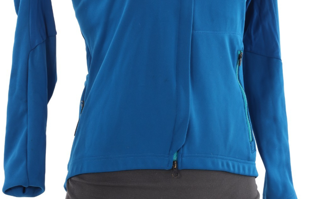 Velocio Signature Softshell Cycling Jacket Women SMALL Blue Road Bike Gravel MTB