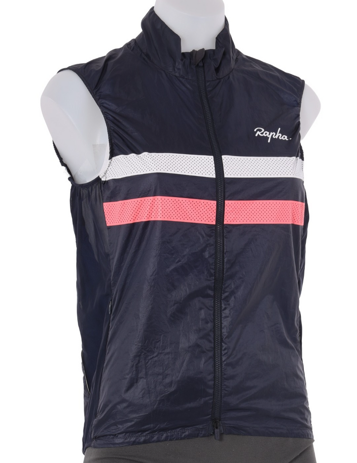 Rapha Brevet Gilet Women MEDIUM Blue Road Bike Cycling Sleeveless