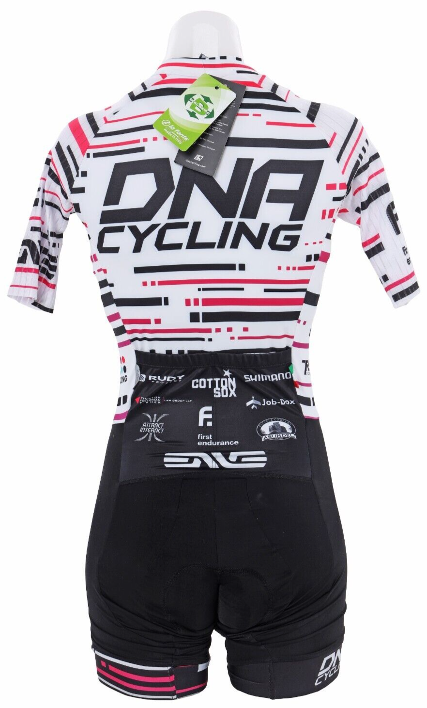 DNA Cycling Women Pro Team Short Sleeve Speedsuit XXS White Road Bike TT Race