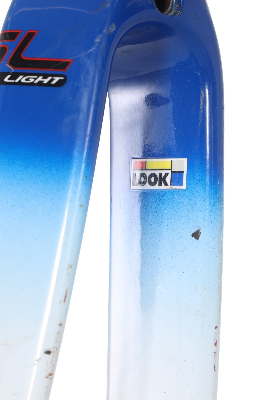 LOOK KG486 Carbon Road Race Bike Frameset White/Blue QR Rim Brake 55cm 700c 2004