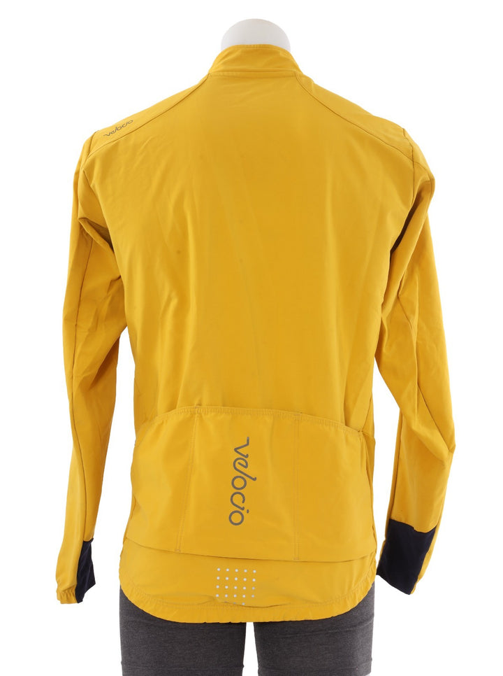 Velocio Signature Softshell Cycling Jacket Men LARGE Yellow Road Bike Gravel MTB