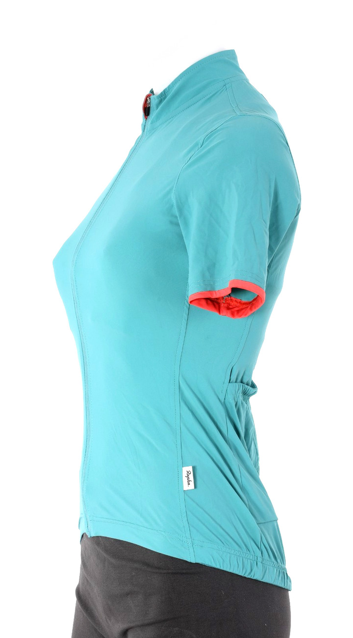Rapha Souplesse Short Sleeve Jersey Women S Blue Road Bike Pockets Breathable