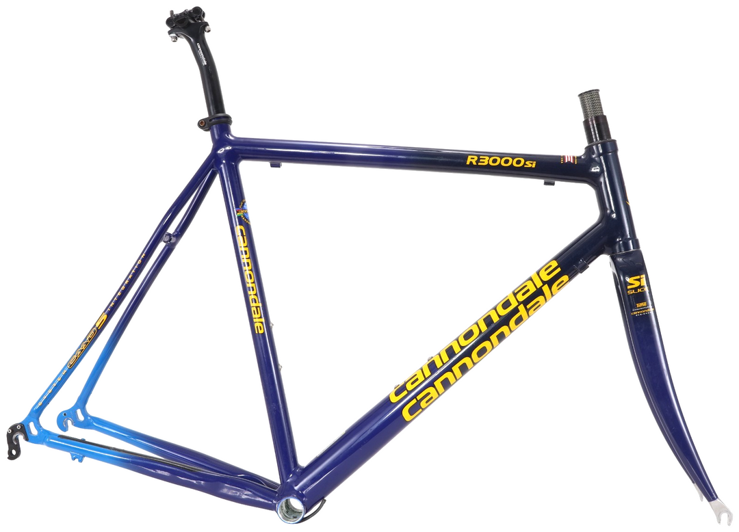 Cannondale R3000si CAAD5 Alloy Frameset TIME Carbon 56cm BLUE 700c Rim QR 2002