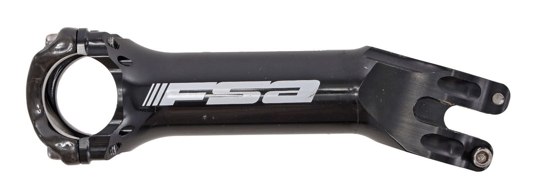 FSA Team Issue Alloy Road Bike Stem 31.8x 140mm w/ Carbon Plate 17º Black 1-1/8"