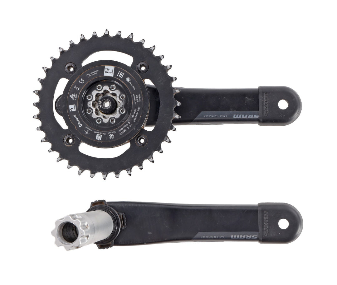 SRAM XX1 Eagle AXS DUB SL Carbon Power Meter Crankset Quarq 175mm 36T MTB w/ BB