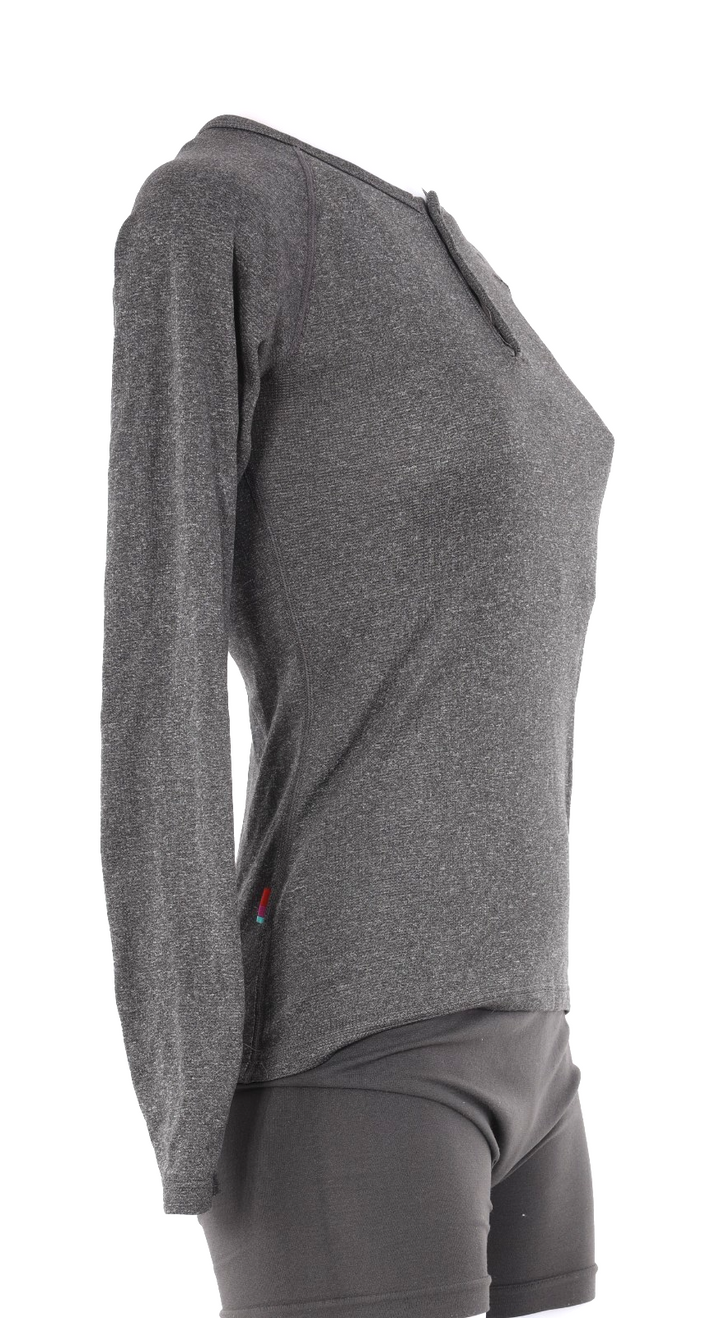 Velocio Merino 160 Long Sleeve Base Layer Women SMALL Heather Grey Wool Cycling