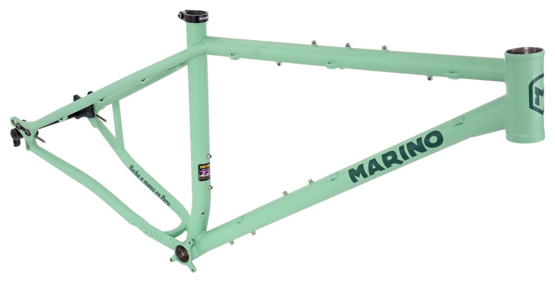 MarinoBike Chromoly Hardtail 29" Mtn Bike Frame MED Disc Green Reynolds 725 Peru