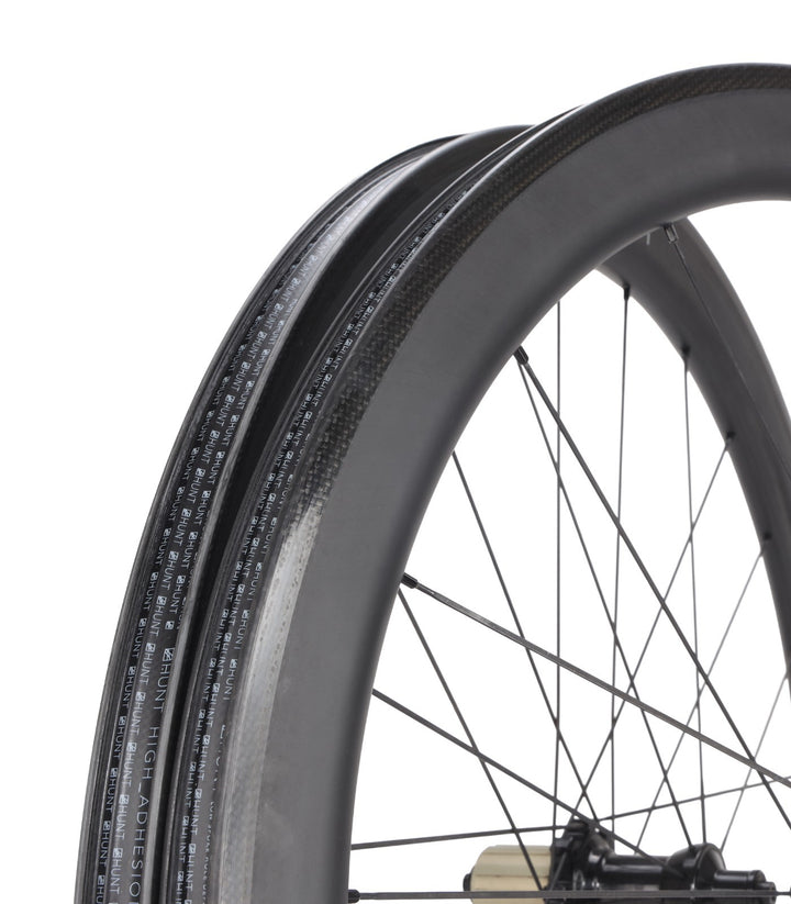 HUNT 50 Carbon Wide Aero Road Wheelset Tubeless Shimano 11 Spd 700c QR Rim Brake