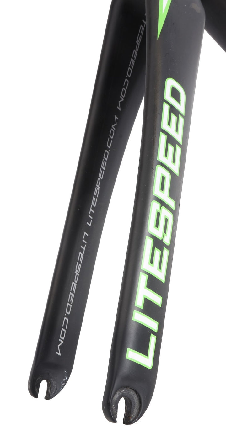 Litespeed C1 Carbon Road Bike Frameset XL Nude/White/Green 700c QR Rim Aero 2013