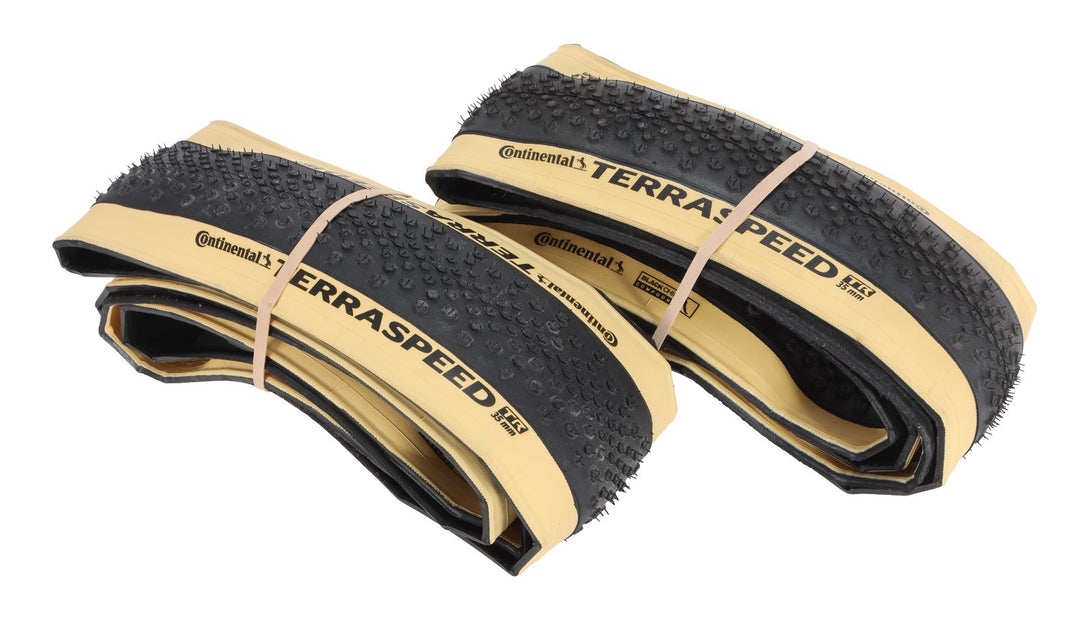 Continental Terra Speed Tubeless Gravel Bike Tire PAIR 700 x 35c Cream Sidewall