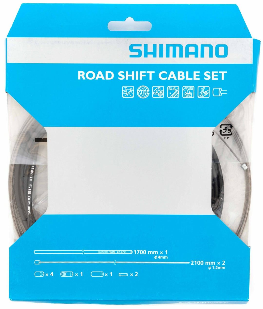 Shimano Road Bike PTFE Shift Cable Set ORANGE BLUE GREEN RED YELLOW Housing
