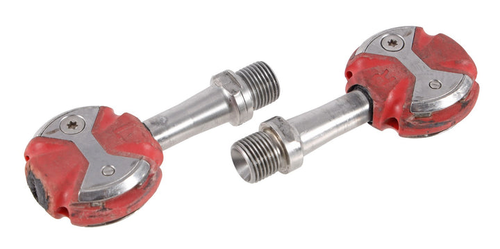 Speedplay Zero Clipless Road Bike Pedals RED 53mm Stainless 4 Bolt Tri Race CX