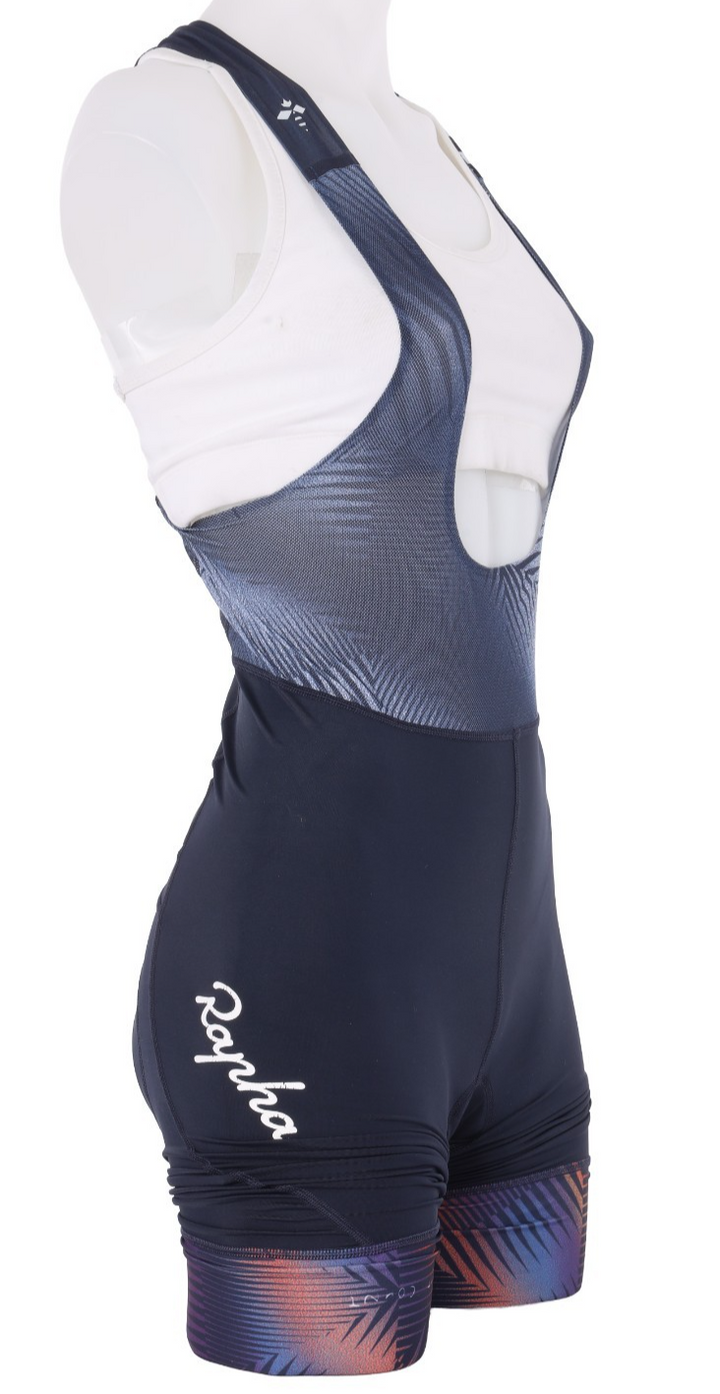 Rapha Pro Team Bib Shorts Women MEDIUM Blue Cycling Road Bike