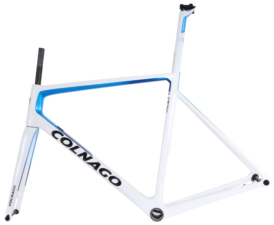 Colnago V3Rs Carbon Disc Road Bike Frameset 56cm White/Blue Thru-Axle 700c 2022