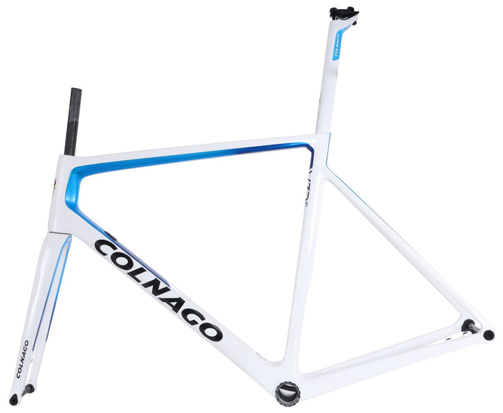 Colnago V3Rs Carbon Disc Road Bike Frameset 56cm White/Blue Thru-Axle 700c 2022