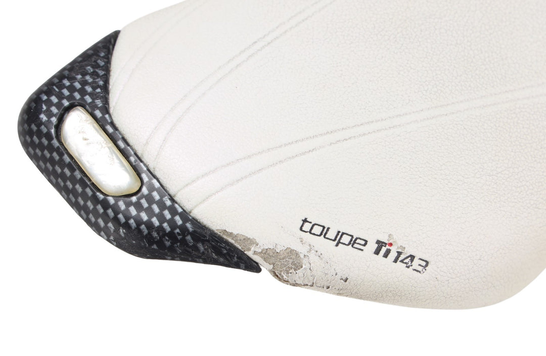 Specialized BG Toupe Ti Road Bike Saddle 143mm WHITE 7 x 7mm Titanium Rail