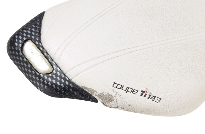 Specialized BG Toupe Ti Road Bike Saddle 143mm WHITE 7 x 7mm Titanium Rail