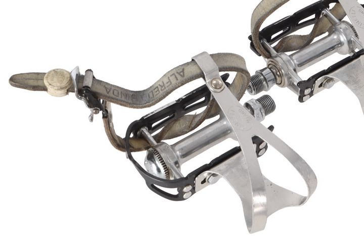 Campagnolo 1037/a Record Strada Superleggeri Road Bike Pedals 9/16" w/ Toe Clips
