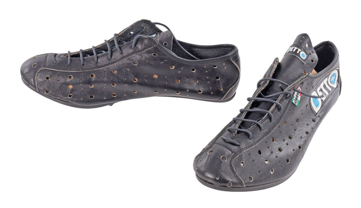Detto Pietro Art. 74 Road Bike Shoes EU 47 US Men 11.5 BLACK Slotted Vintage