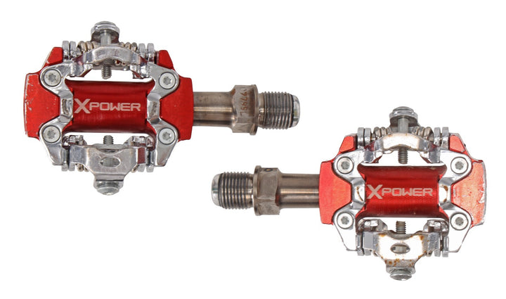 SRM X-Power Dual Sided SPD Clipless Power Meter Mountain Bike Pedals RED XC MTB