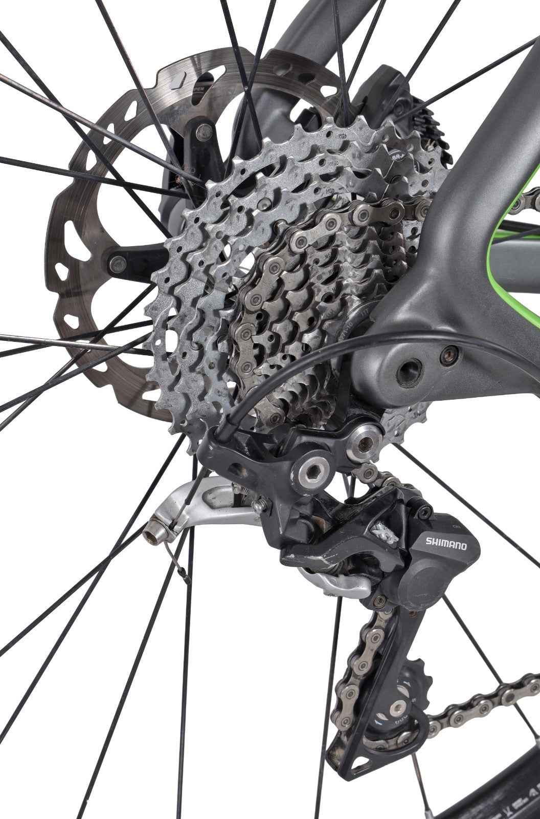 Niner Air 9 Carbon 29" Hardtail Mtn Bike 2x10s LG Grey/Green Fox Shimano XT 2016