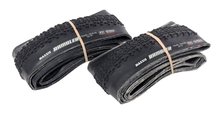 Maxxis Rambler Tubeless Gravel Bike Tires 1 PAIR 700x 45c EXO TR 120 TPI Race CX