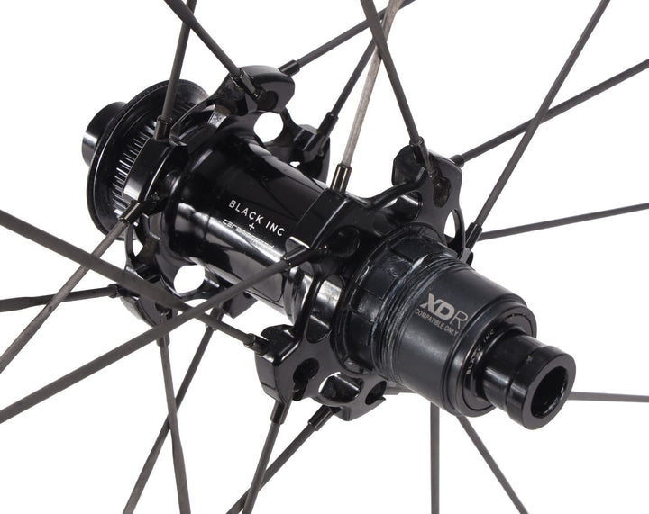 Black Inc 48|58 UD Carbon Spoke Tubeless CL Disc Road Bike Wheelset SRAM XDR 12s
