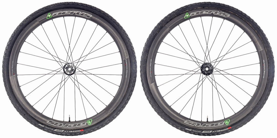 Aerus Quantum SL 40 Carbon Tubular 6B Disc 11s Cyclocross Wheelset PDX 700x 33c