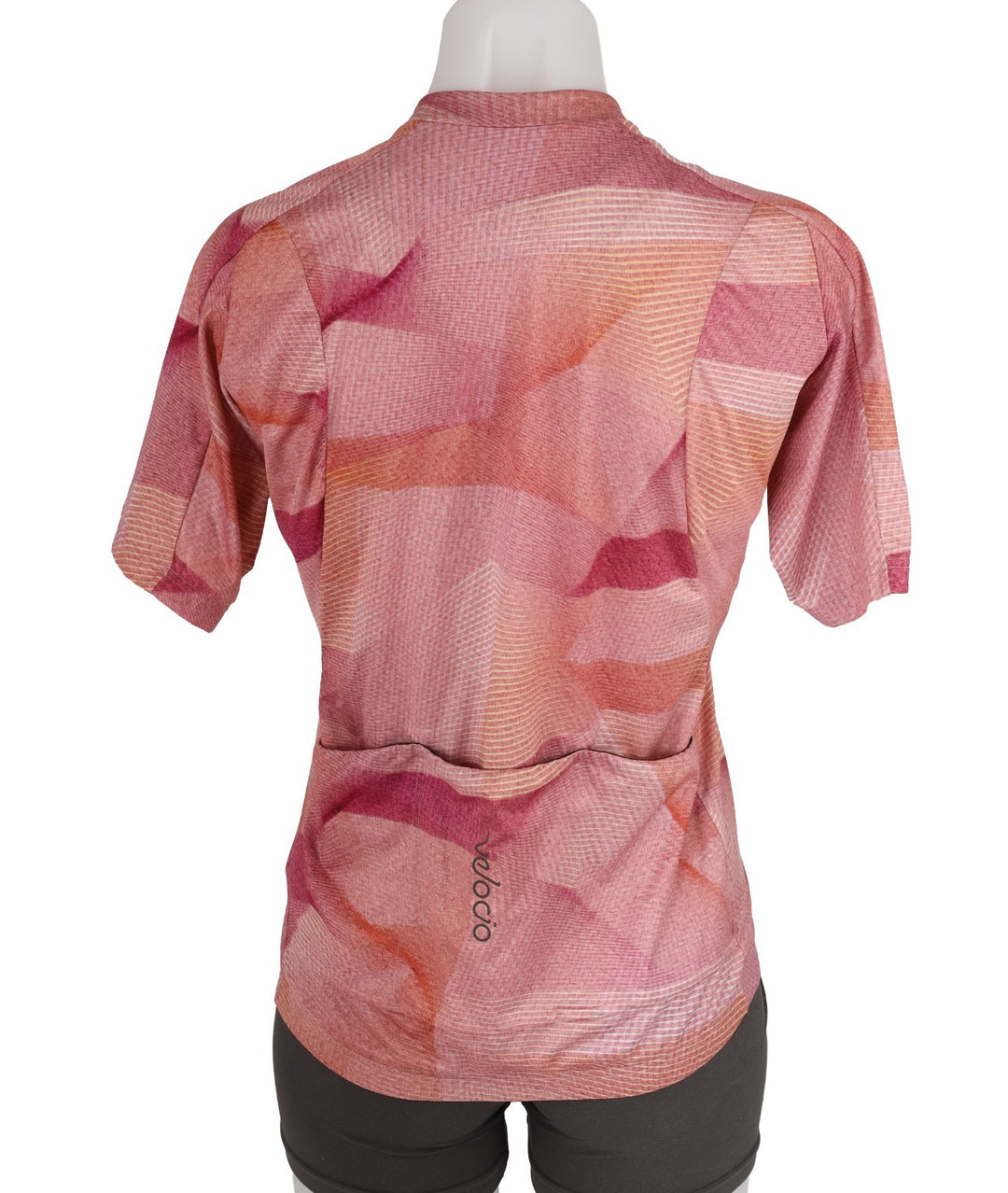 Velocio Artist Series Short Sleeve Road Bike Cycling Jersey Women MEDIUM GEO-Red