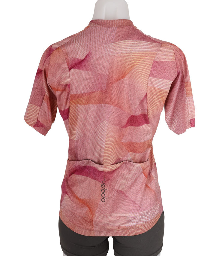 Velocio Artist Series Short Sleeve Road Bike Cycling Jersey Women MEDIUM GEO-Red