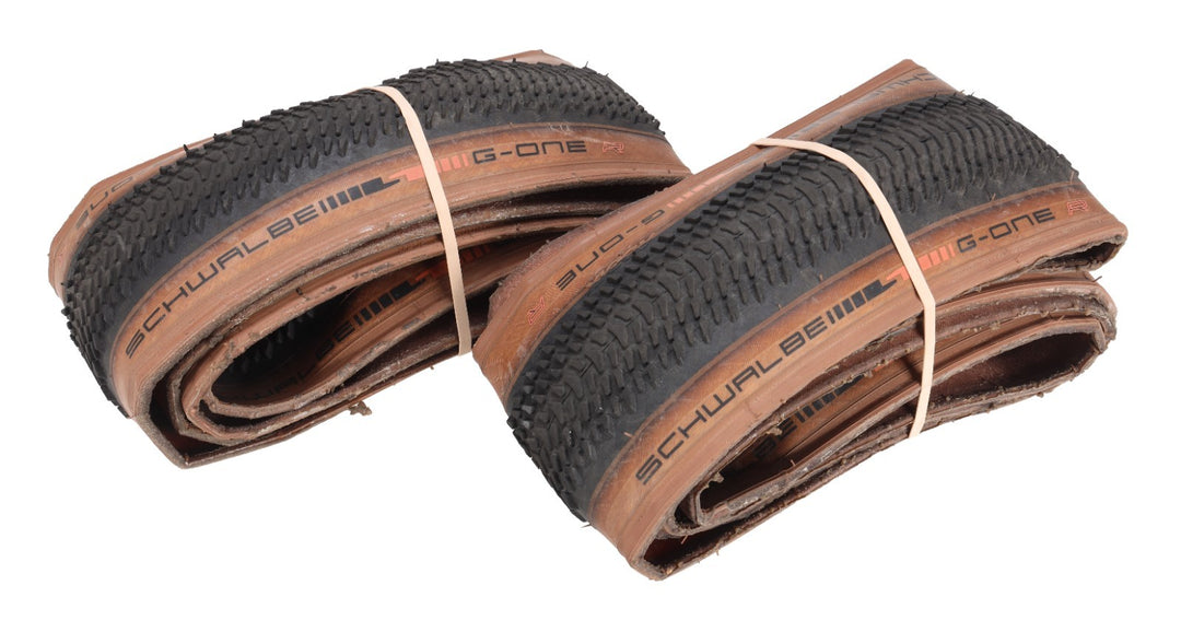 Schwalbe G-One R Tubeless Gravel Bike Tires 700 x 45c Tan Wall 1 PAIR